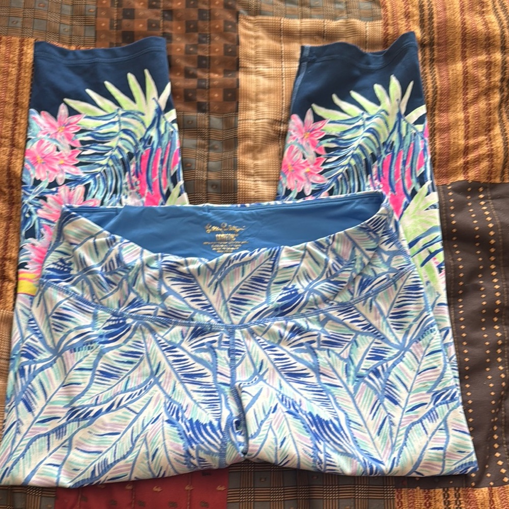 Tropical Leaf Print Leggings